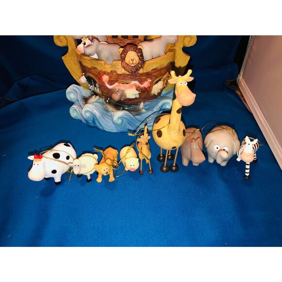 Noah's Ark Ornament Tree 9 Animal Ornaments Member's Mark 24" - Picture 8 of 11